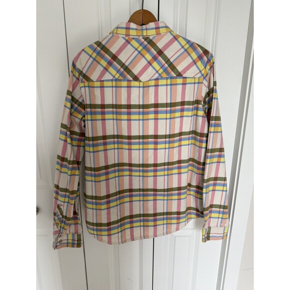 Stio Women’s Organic Cotton Plaid Flannel Long Sleeve Button Down Shirt XLarge - Picture 3 of 5